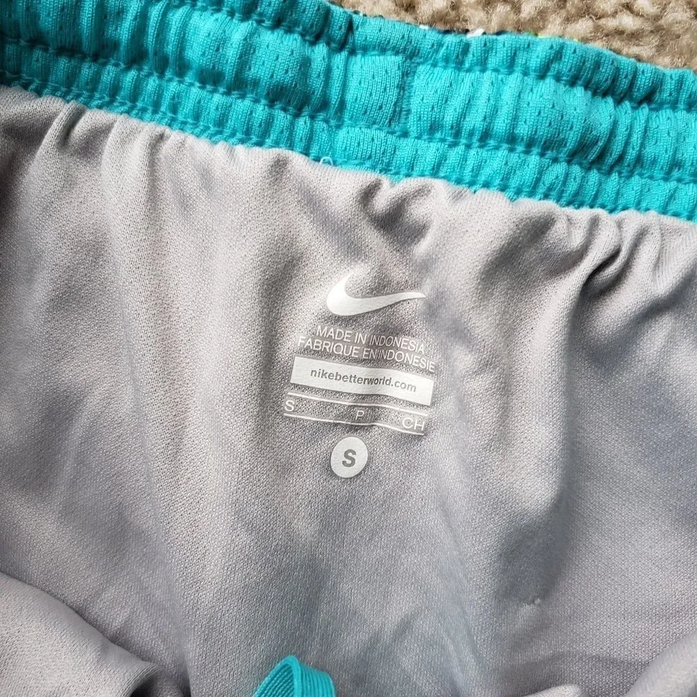 NIKE Tempo Blue Turquoise Running Shorts with Underwear Size Small